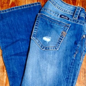Miss Me Bootcut Weathered Blue Jeans Size 28